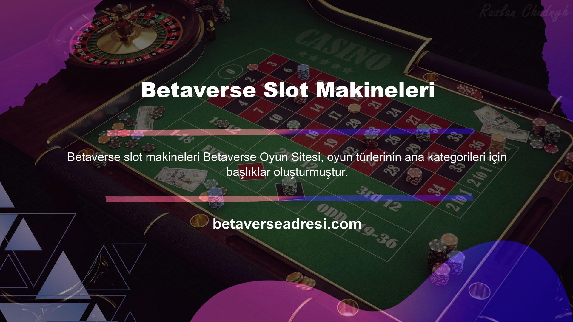 Slot makinelerine erişmek için casinosunun adını seçmelisiniz