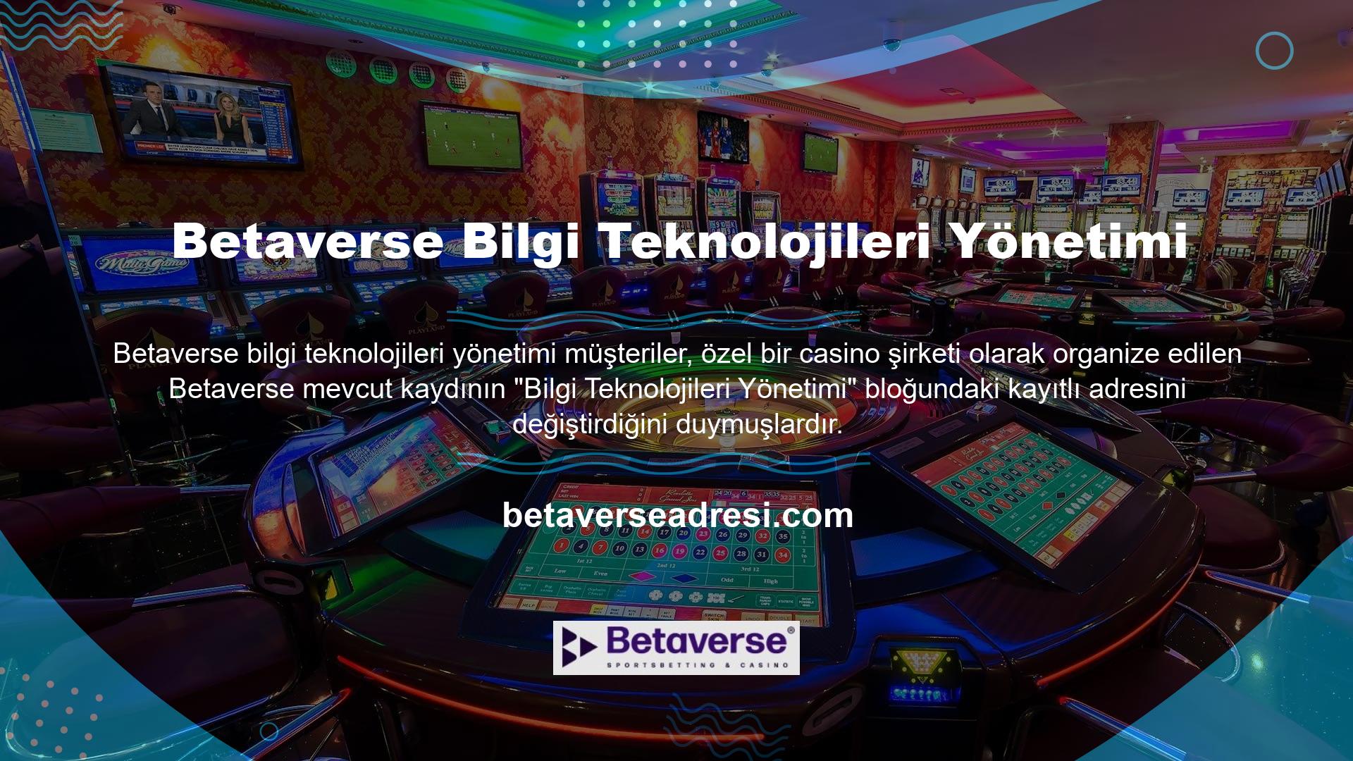 Betaverse, Türkiye'de yasal olarak faaliyet göstermeye çalışan casino siteleriyle ilgili sorunlardan da etkilendi